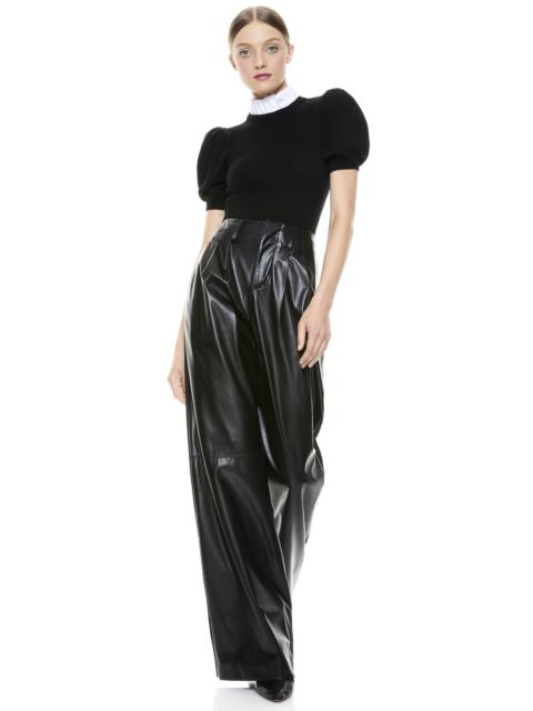 CHASE PUFF SLEEVE SWEATER WITH COLLAR