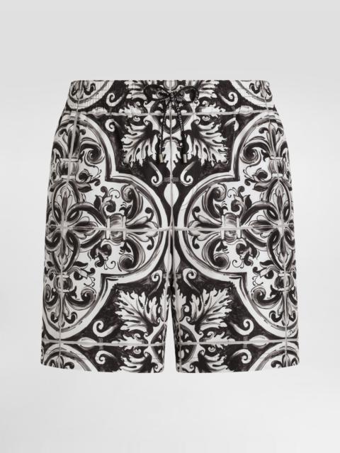 Majolica-print medium swim boxer shorts