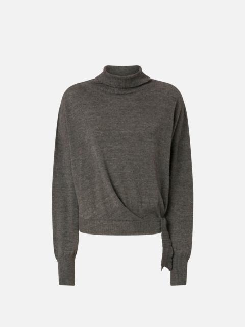 KNIT POLO-NECK SWEATER