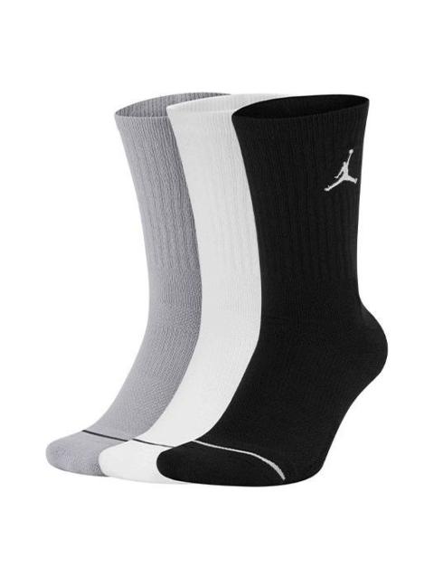 Air Jordan Everyday Max Crew Sports Socks Couple Style 'Black White Gray' SX5545-019