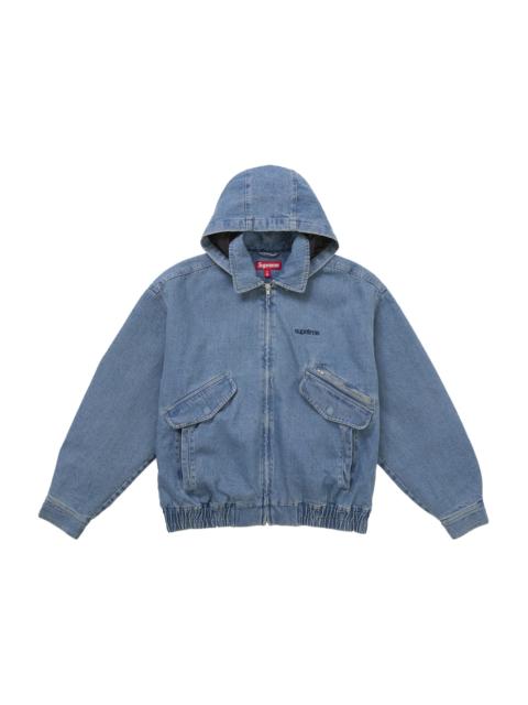 Supreme Hooded Utility Jacket Denim