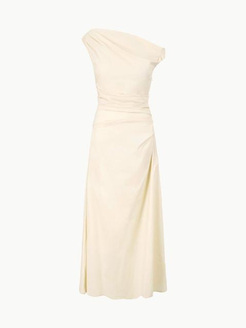 STAUD MAXI PHARE DRESS BUTTERCREAM