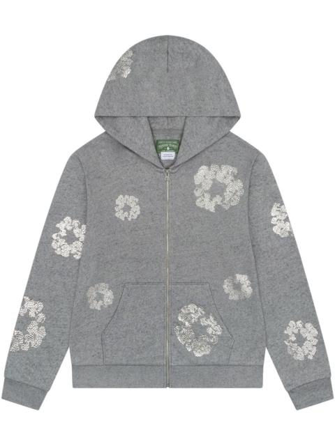 Swarovski Wreath "Grey" zip hoodie