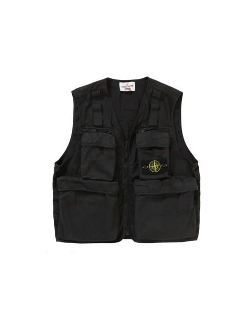Supreme Stone Island Camo Cargo Vest Black Camo