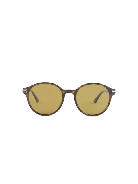tortoiseshell round sunglasses