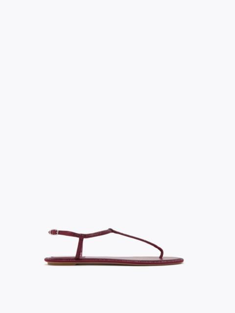 DIANA BURGUNDY SANDAL WITH CRYSTALS 10