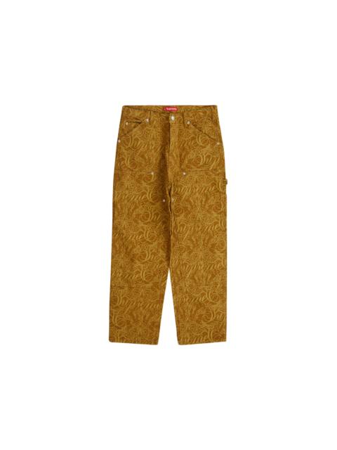 Supreme Script Jacquard Double Knee Denim Painter Pant Brown