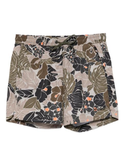 floral-print swim shorts