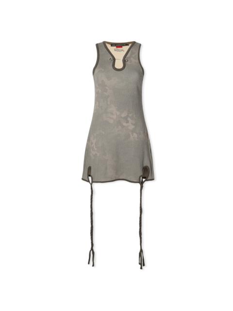 Andersson Bell Camouflage Hand-Braided Waffle Dress