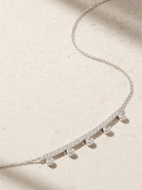 Dewdrop 18-karat white gold diamond necklace Gold