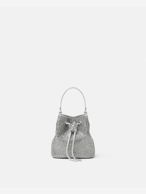 La Medusa Embellished Satin Mini Bucket Bag