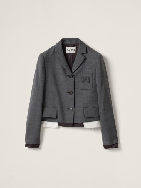Single-breasted Prince of Wales check jacket