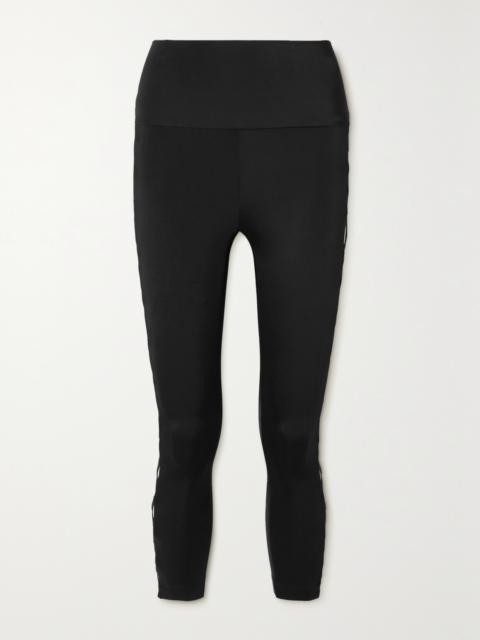 X Cutout Stretch-jersey Leggings