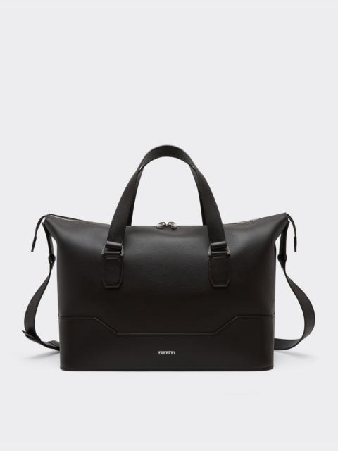 Garnet leather duffle bag