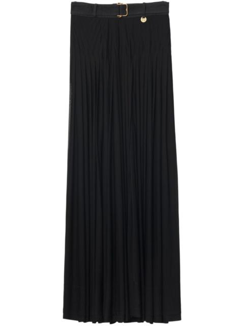 pleated maxi skirt