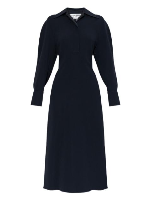 collared long-sleeve dress