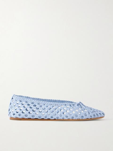 Woven Leather Ballet Flats