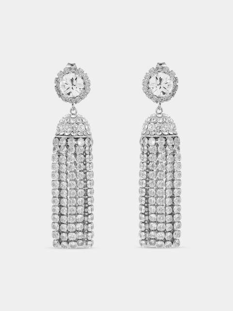 CRYSTAL TASSEL EARRINGS