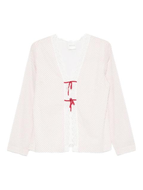 Marlowe lace bows blouse