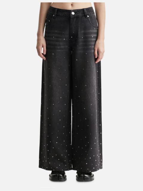 CRYSTALLISED WIDE LEG DENIM