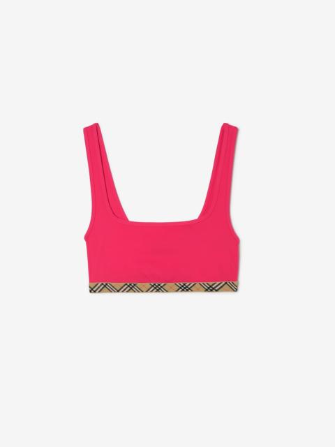 Check Trim Bikini Top