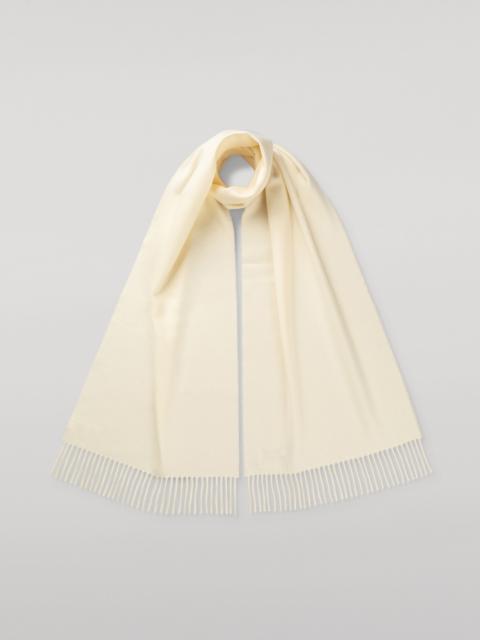 Merino Wool White Scarf