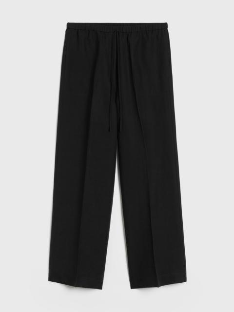 Fluid drawstring trousers black