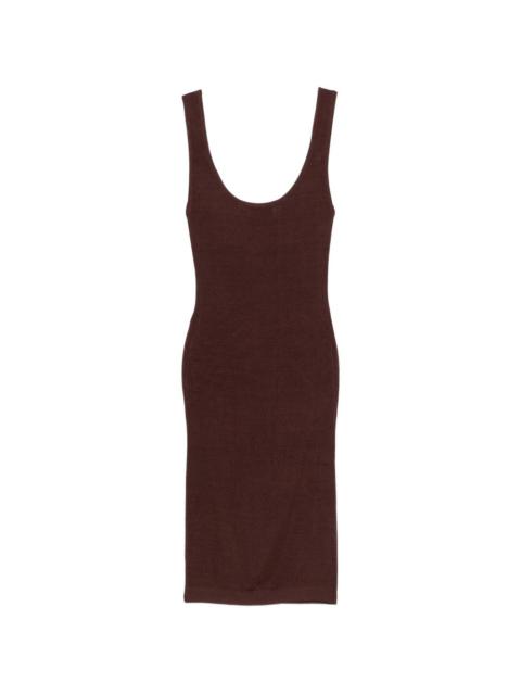 square-neck mini dress