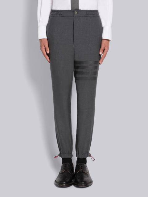 PLAIN WEAVE 4-BAR ELASTIC WAIST TRACK TROUSER