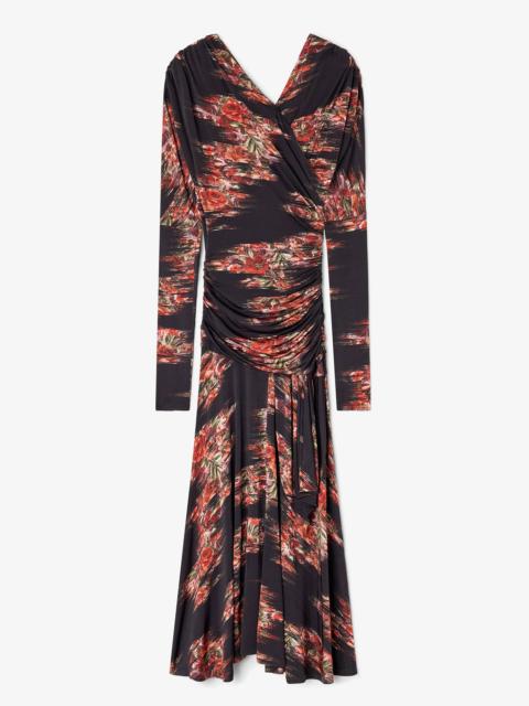 FLORAL RUCHED DRESS