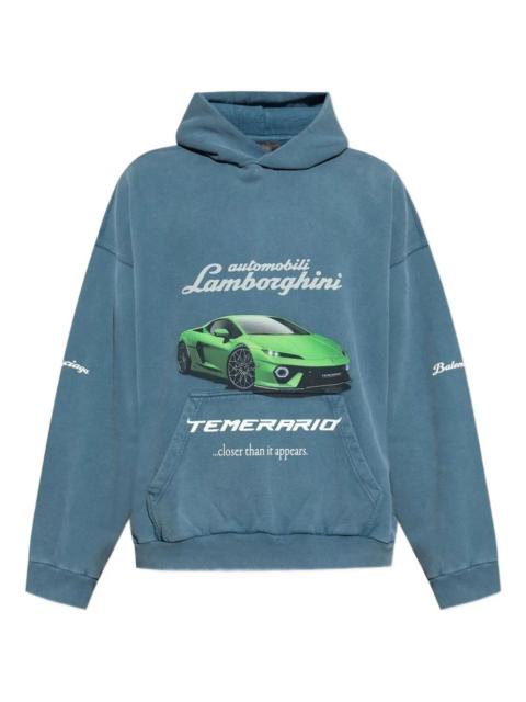 Lamborghini car print wheel-detail hoodie
