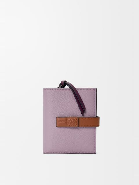 Compact zip wallet in soft grained calfskin