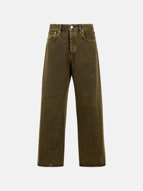 'WIDE TWIST' BROWN COTTON JEANS