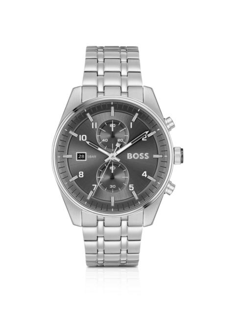 LINK-BRACELET CHRONOGRAPH WATCH WITH GRAY DIAL