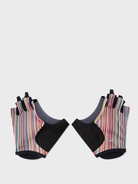 'Signature Stripe' Cycling Gloves