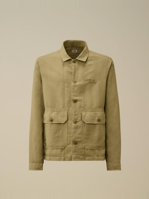 Broken Twill Button Overshirt