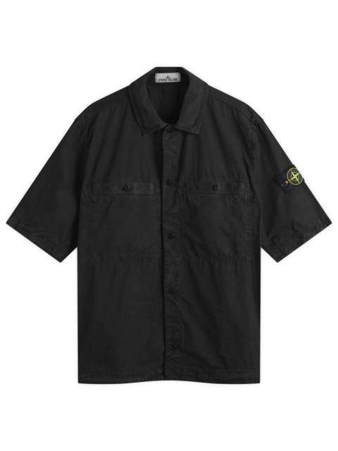 Stone Island Old Effect Short Sleeve Overshirt