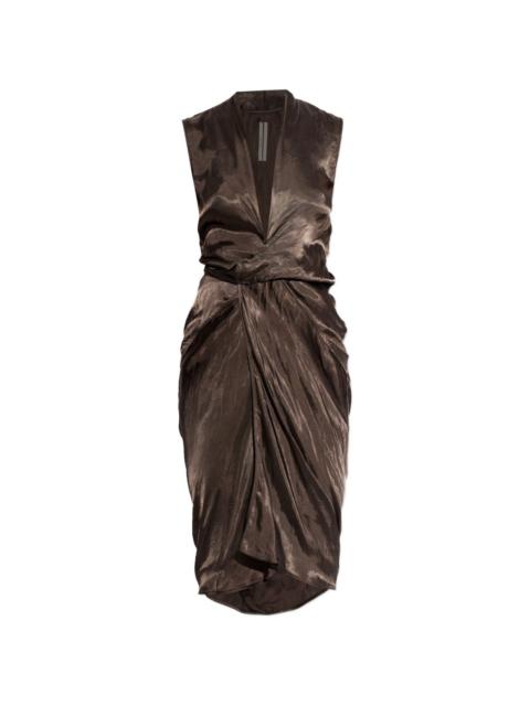 V-neck draped dress