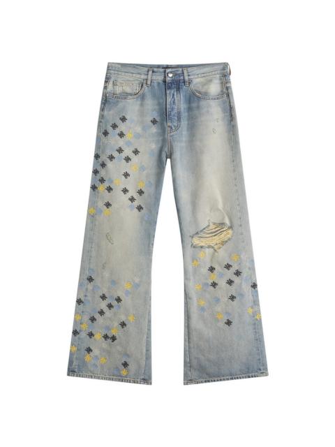 AMIRI MA Quad Embroidered Wider Leg Jeans
