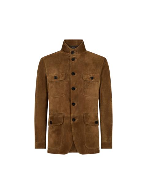 CASHMERE SUEDE MILITARY JACKET