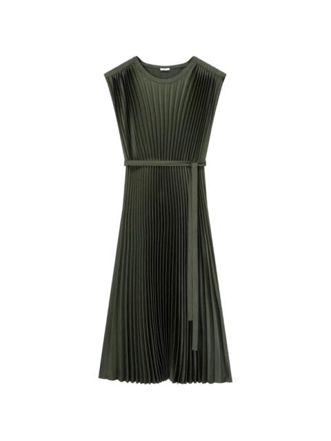 plissé tie dress
