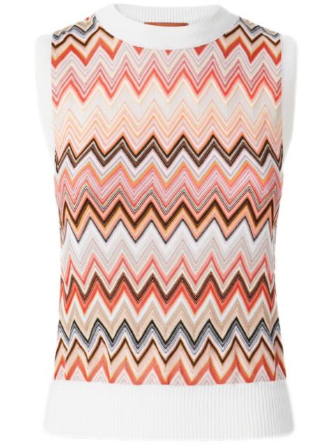 zigzag-pattern tank top