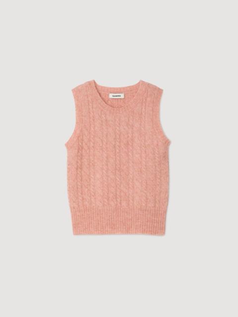 TWISTED SLEEVELESS SWEATER