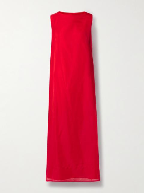 Jools Silk-organza And Crepe De Chine Maxi Dress