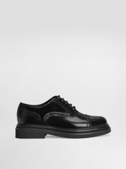 Brushed calfskin lacing