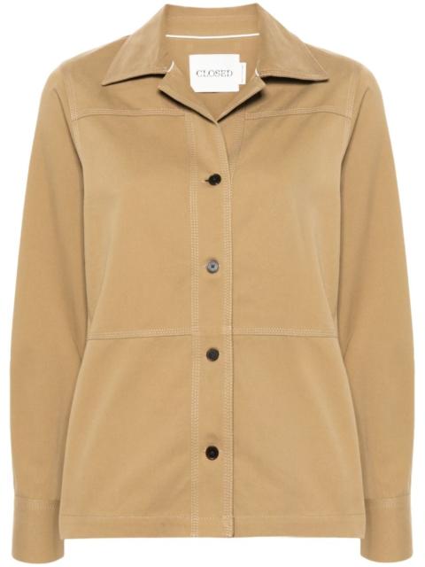 panelled twill shirt jacket