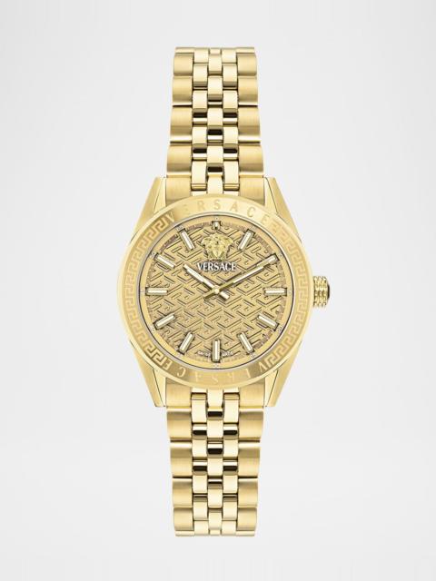 V-Code  36mm IP Yellow Gold Bracelet Watch