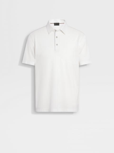 WHITE VELLUS AUREUM POLO SHIRT
