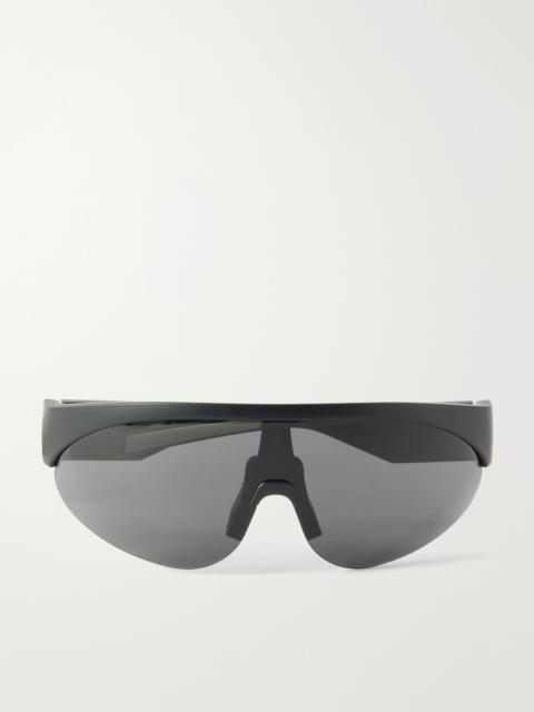 Round-frame Rubber Sunglasses