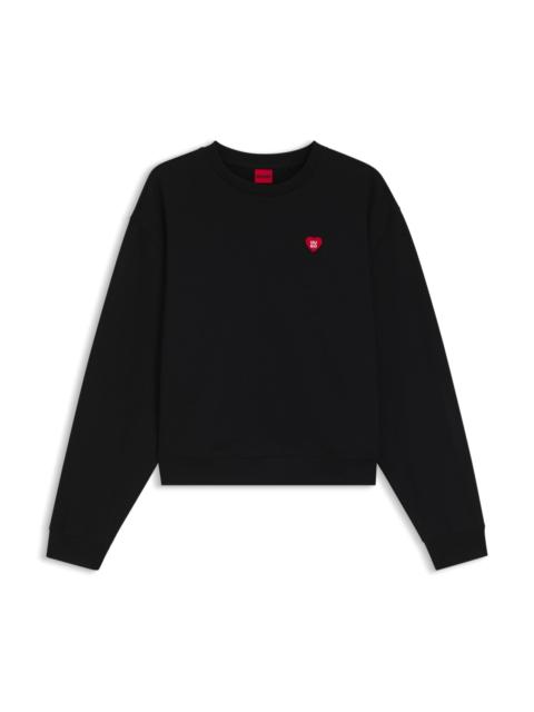 ALL-GENDER COTTON-TERRY SWEATSHIRT WITH HEART LOGO